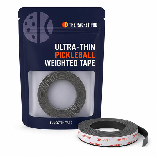 The Racket Pro Weighted Tungsten Tape for Pickleball Paddles | Ultra Thin 1 Gram Per Inch | Canadian Company