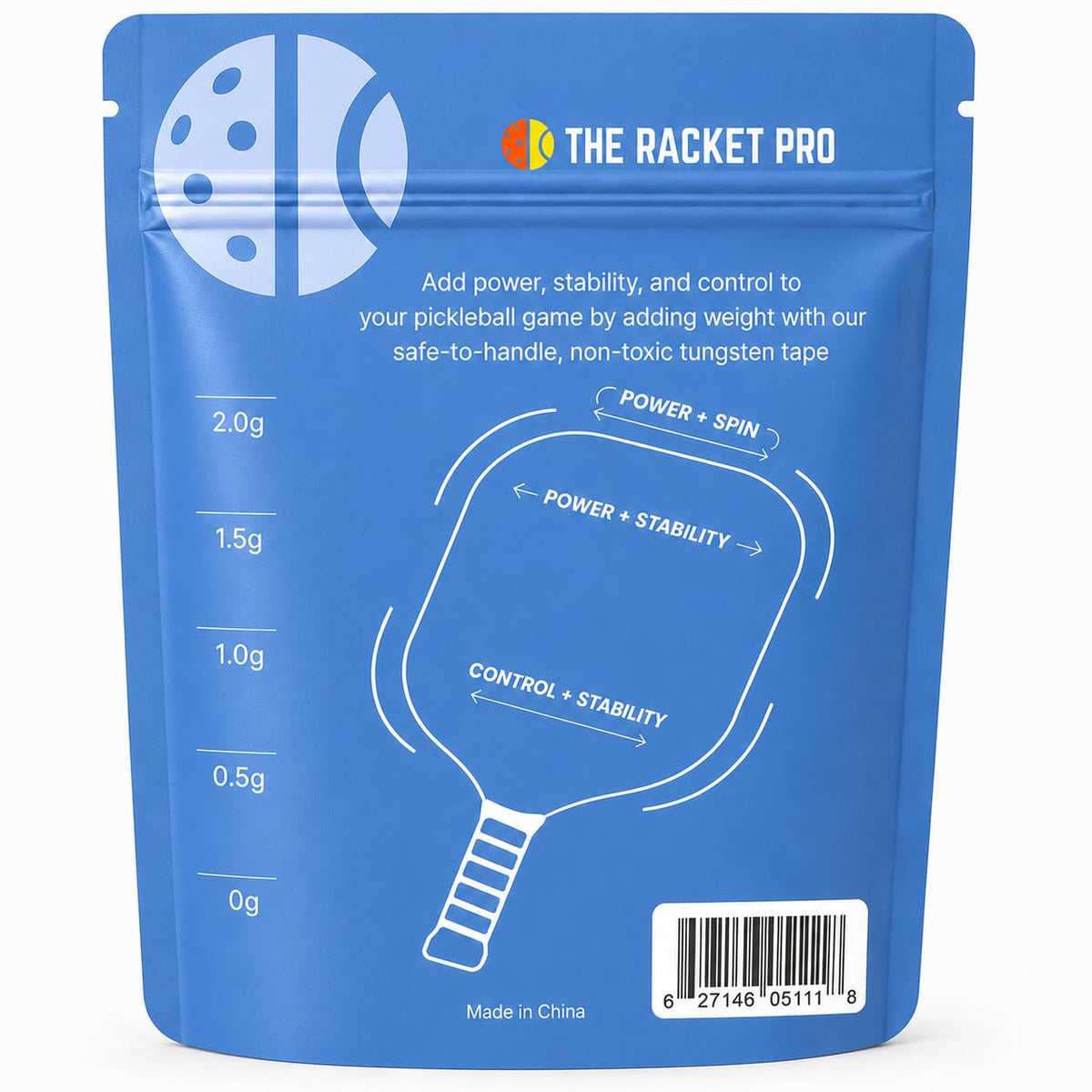 Paddle Tuning Tape for Pickleball Paddles | Weighted Tape | Ultra-Thin for Power and Stability | Canadian Company | 1/2 g per inch |