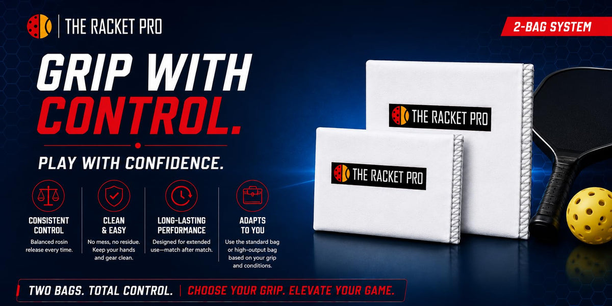 The Racket Pro Sports Rosin Bags for Dry Hands & Better Grip | Pickleball, Tennis & Padel Grip Aid | Includes Standard & High Output Bags | Canadian Company